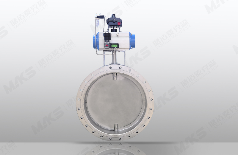 气动通风法兰蝶阀